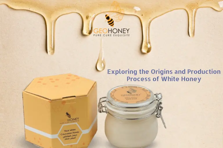 Exploring the Origins and Production Process of White Honey A jar of white honey with a pale, translucent appearance.